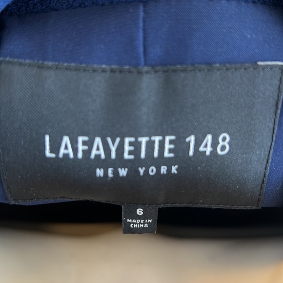 Wool blue jacket, NWOT (never worn). Fitted, versatile. - Picture 3 of 4